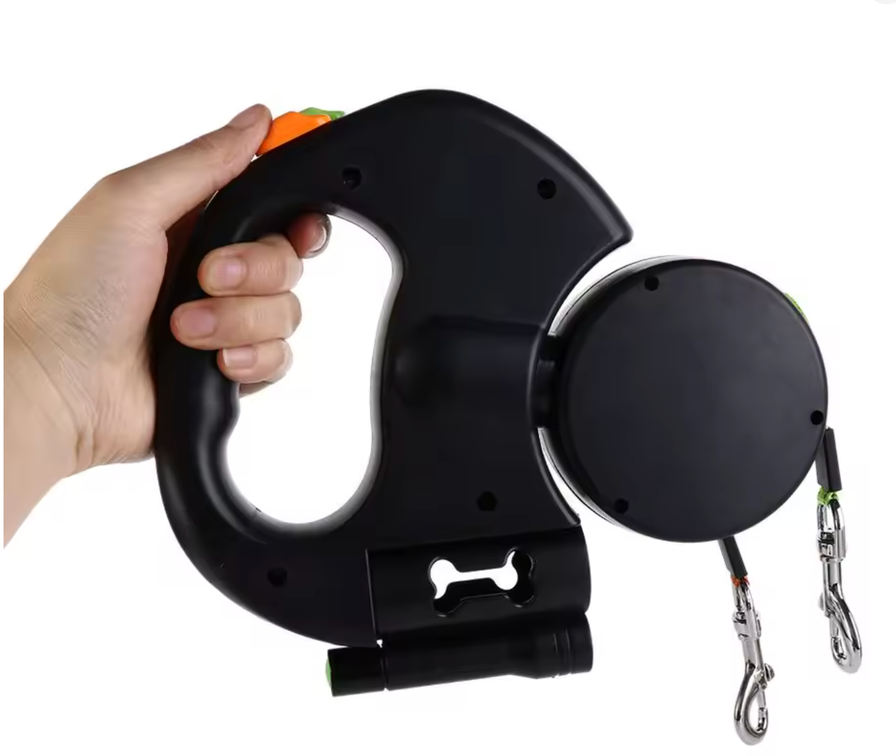 Dual Anti-Tangle Retractable Dog Leash