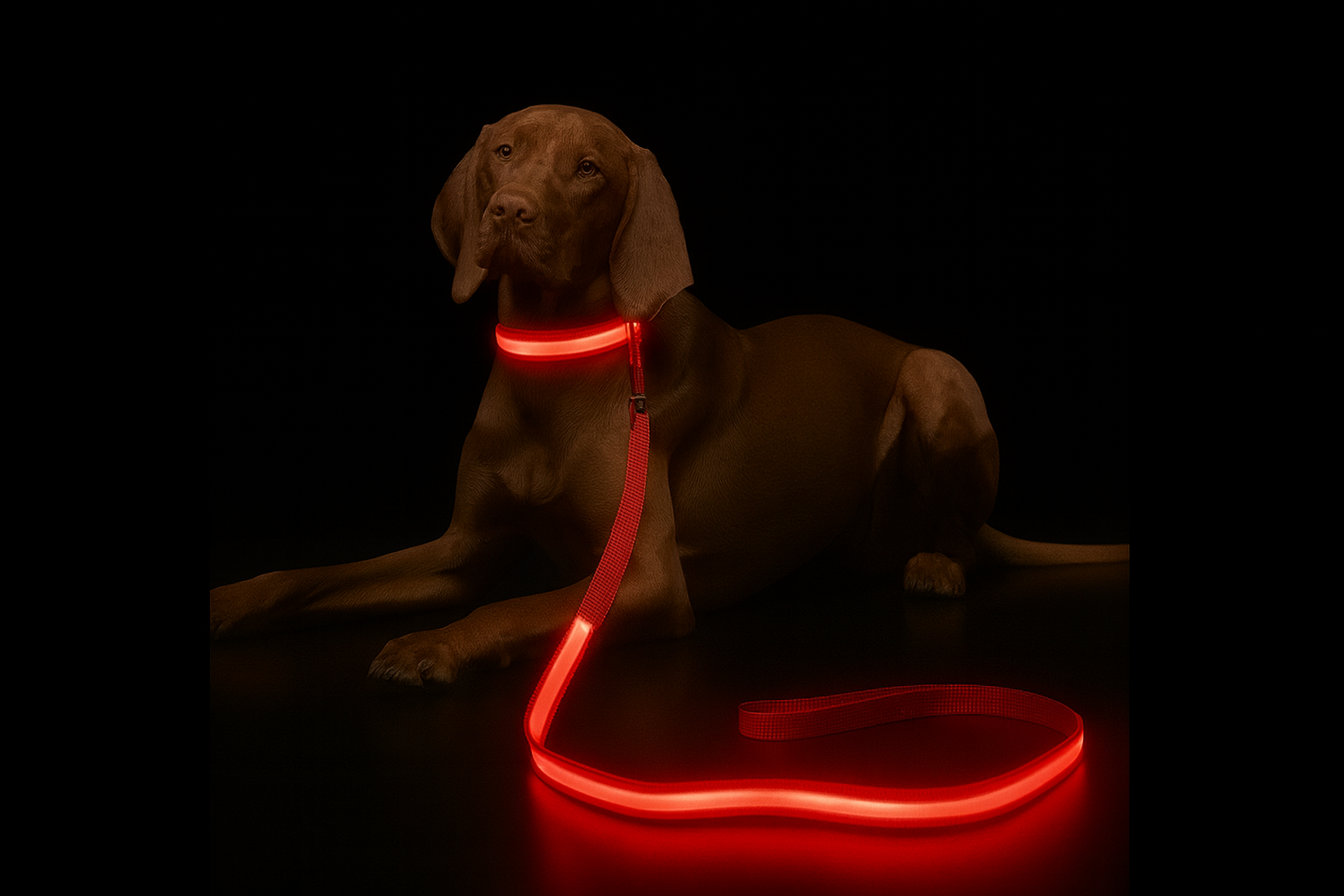 LED Dog Leash & Collar – Ultra Bright Night Visibility