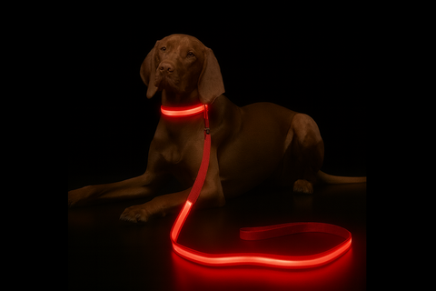 LED Dog Leash & Collar – Ultra Bright Night Visibility