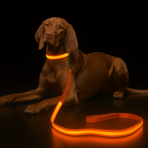 LED Dog Leash & Collar – Ultra Bright Night Visibility
