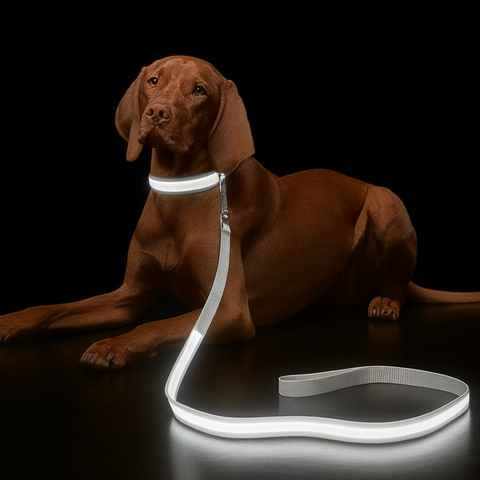 LED Dog Leash & Collar – Ultra Bright Night Visibility