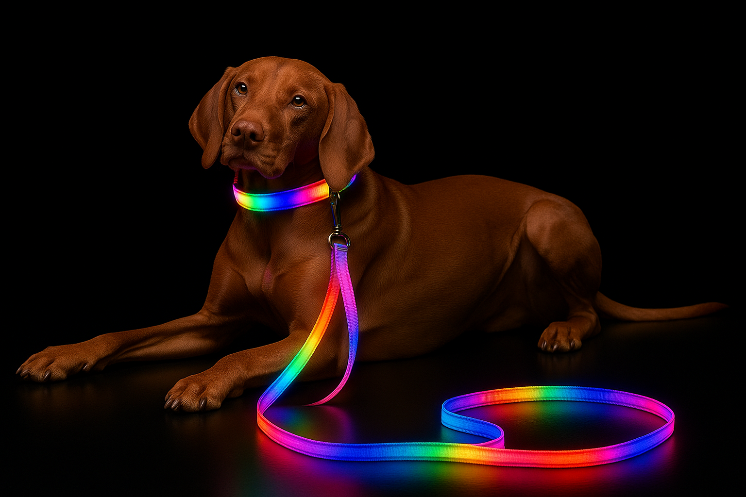 LED Dog Leash & Collar – Ultra Bright Night Visibility