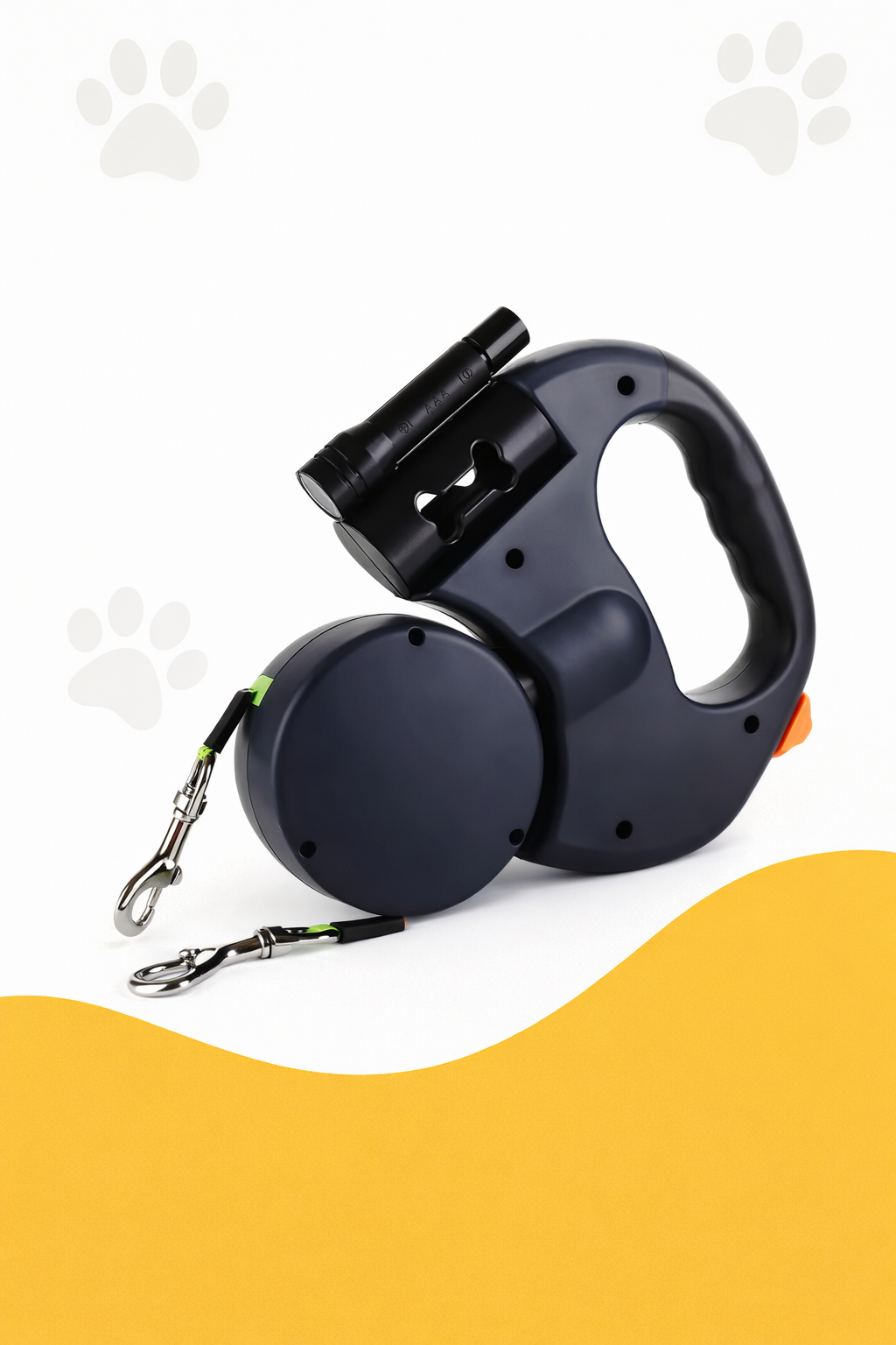 Dual Anti-Tangle Retractable Dog Leash