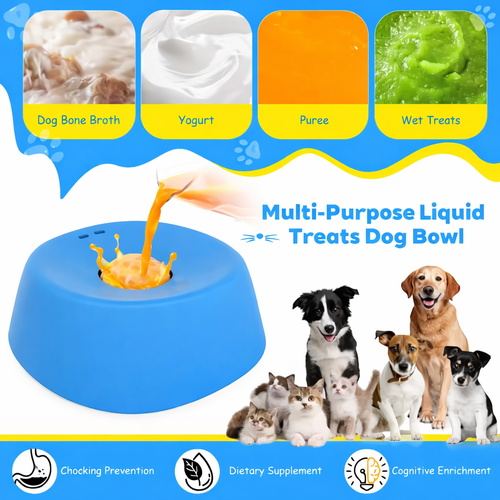 Dog Lick Slow Feeder Bowl – Anti-Slip, 180 ml